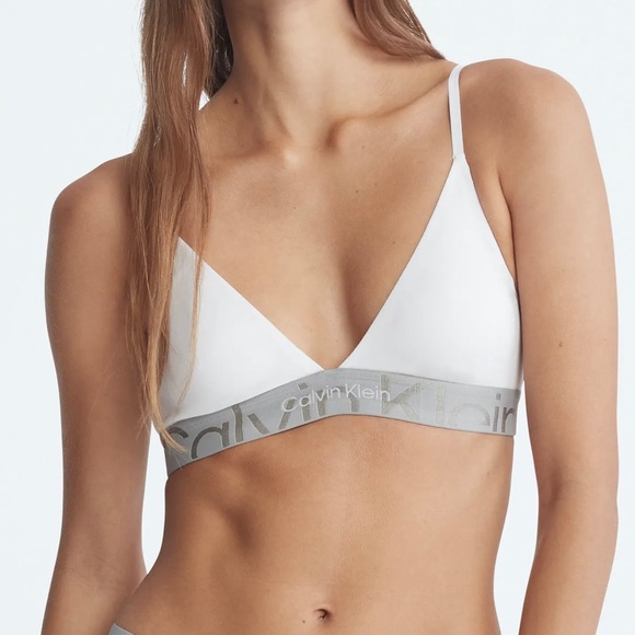 NWT Calvin Klein Modern Cotton lightly lined triangle bralette - Picture 1 of 9